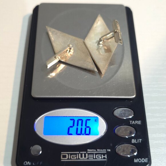 Sterling Silver WSO Initials Cuff Links B48 - Picture 7 of 7